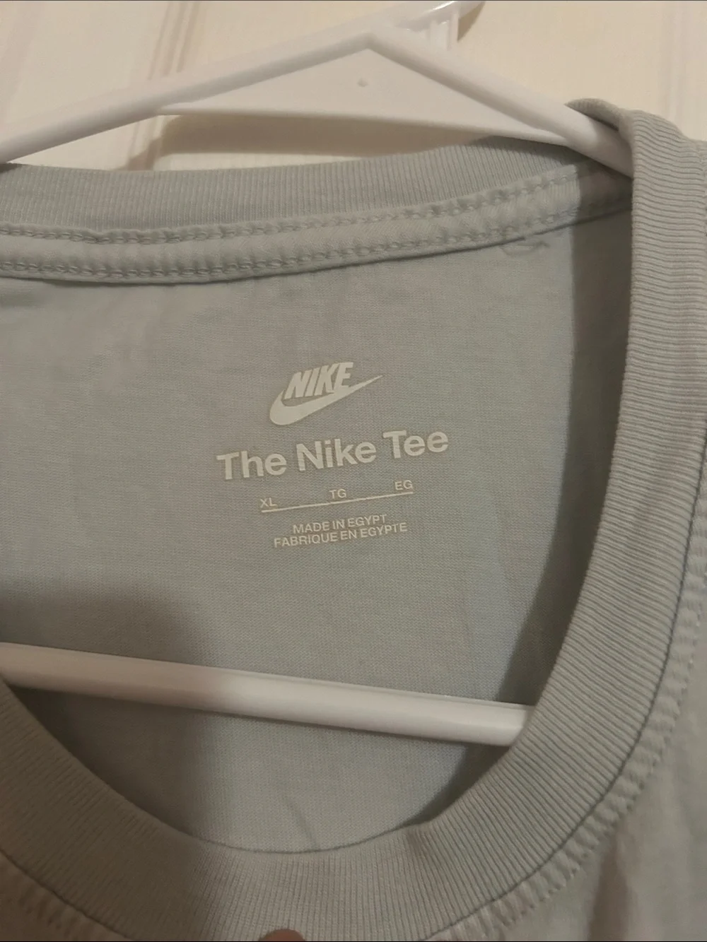 Nike Light Gray T-Shirt with Navy NIKE Graphic